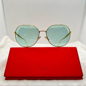 Fendi New Authentic Unisex Aviator Sunglasses